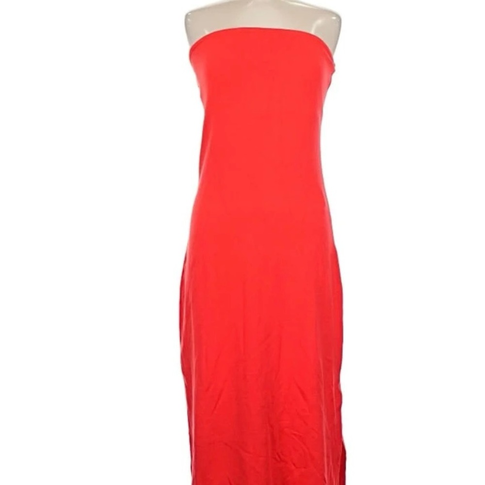 GAP Vibrant Red Strapless Dress